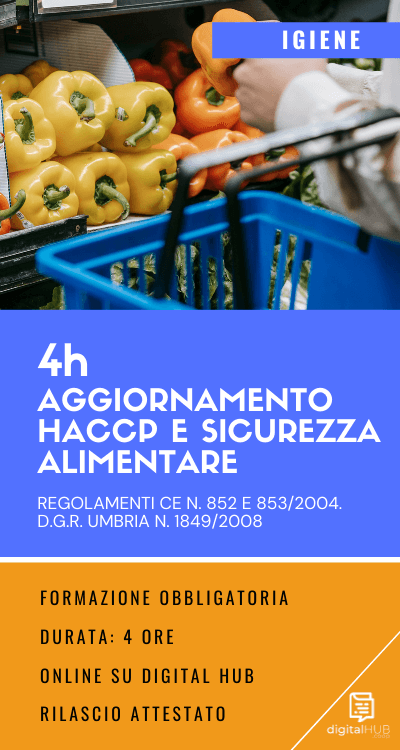Corso aggiornamento HACCP 4h Corso aggiornamento HACCP 4h