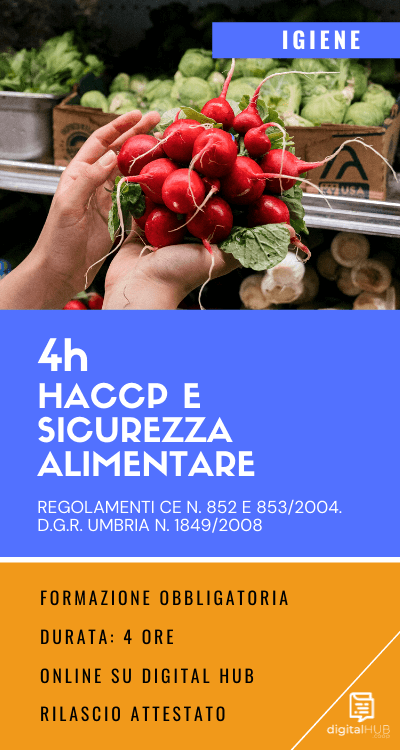 Corso aggiornamento HACCP 4h Corso aggiornamento HACCP 4h